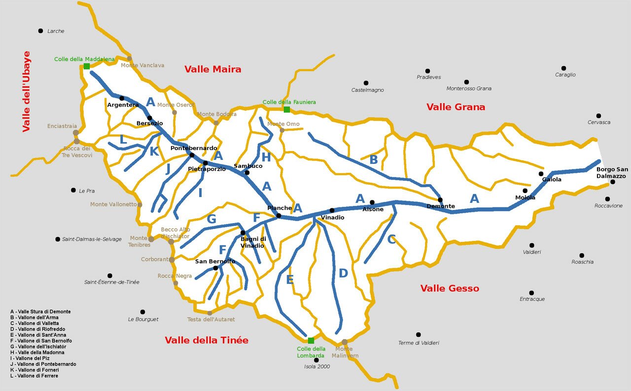 Immagine in evidenza: "Schema morfologico della valle Stura" di Luca Bergamasco (fonte: https://it.wikipedia.org/)